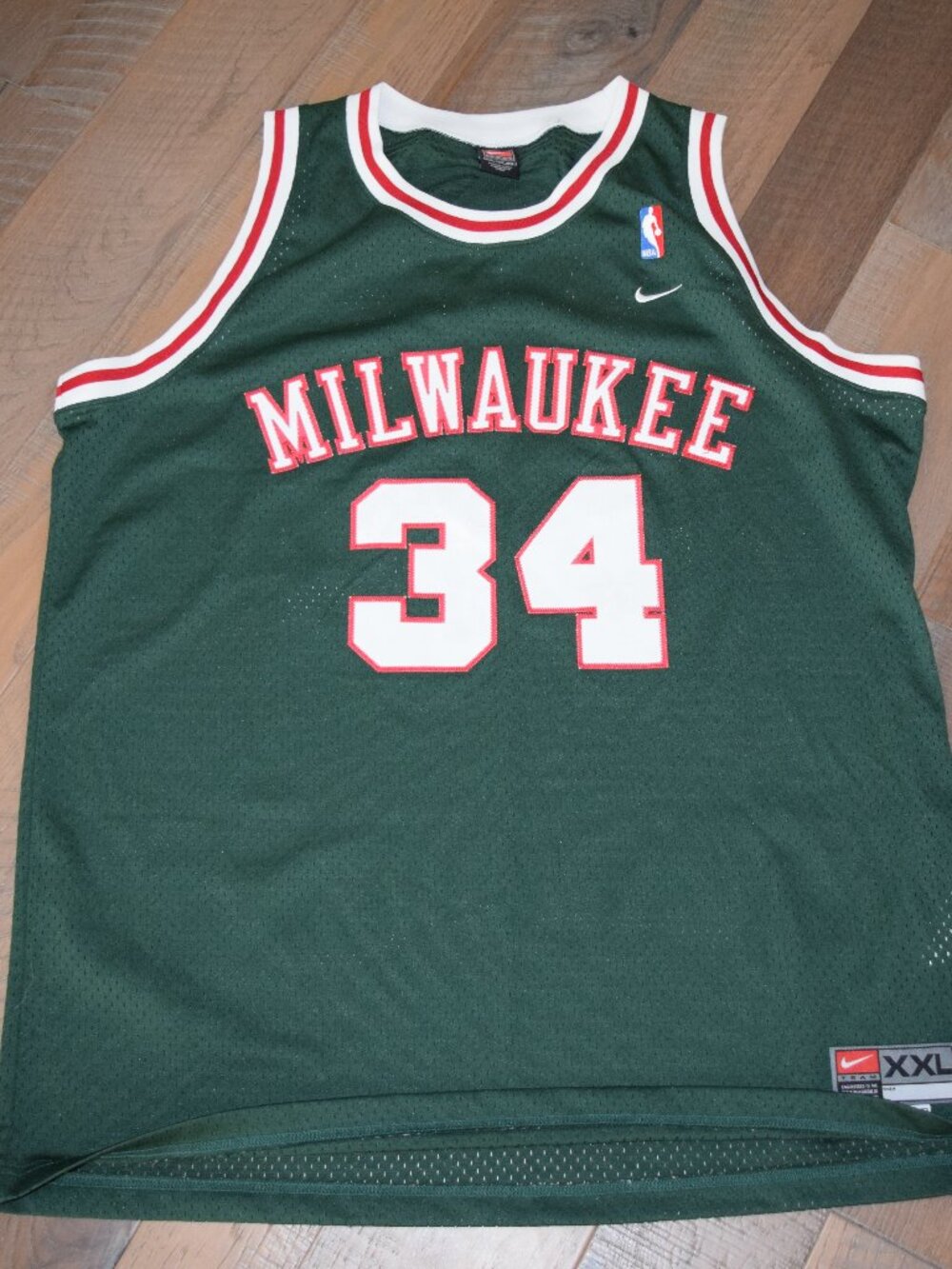 Vintage Ray Allen Swingman Milwaukee Bucks Nike Team NBA Jersey #34 XXL V21